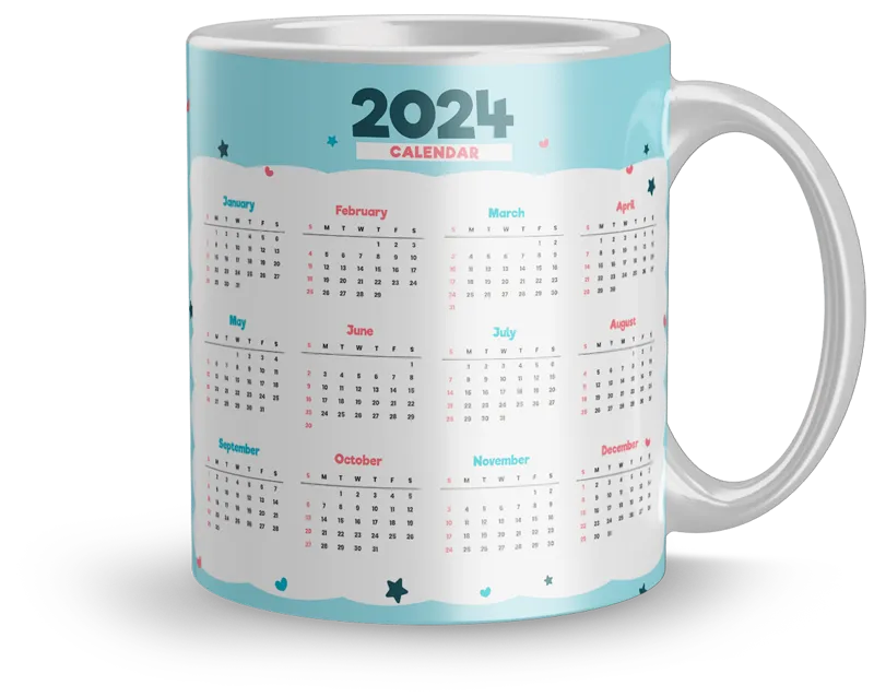 Mugs personalizado con calendario